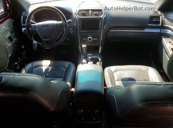 1FM5K8FH9GGD00466 2016 FORD EXPLORER Red Vista del salpicadero