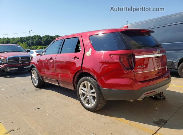1FM5K8FH9GGD00466 2016 FORD EXPLORER Red Trasero izquierdo