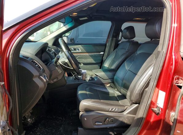 1FM5K8FH9GGD00466 2016 FORD EXPLORER Red Vista interior delantera