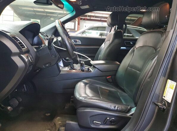 1FM5K8FH9HGA02131 2017 FORD EXPLORER Gray Front interior view