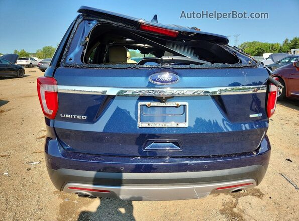 1FM5K8FHXHGC08932 2017 FORD EXPLORER Blue Widok z tyłu