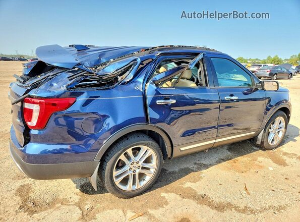 1FM5K8FHXHGC08932 2017 FORD EXPLORER Blue Tył prawy