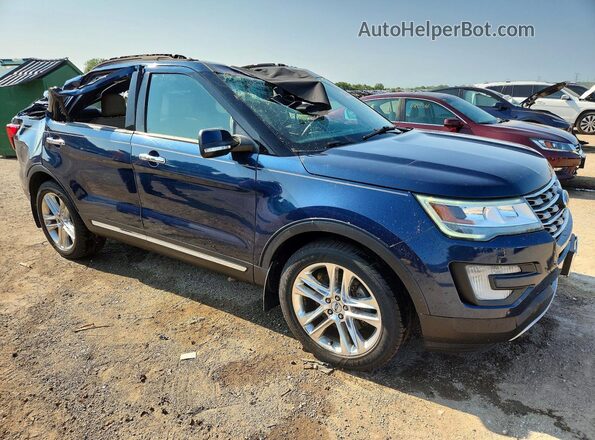 1FM5K8FHXHGC08932 2017 FORD EXPLORER Blue Przód prawy