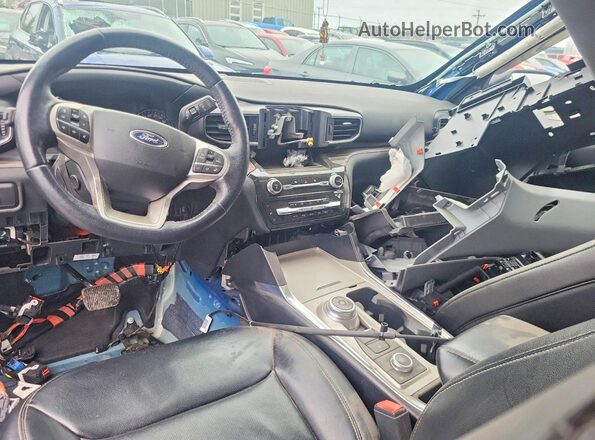 1FM5K8FW7MNA16372 2021 FORD EXPLORER Blue Vista del salpicadero