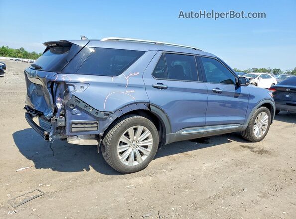 1FM5K8FW9MNA06362 2021 FORD EXPLORER Синий Задняя правая четверть