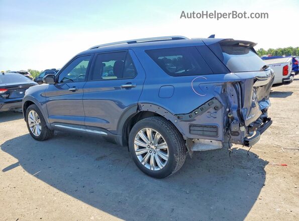 1FM5K8FW9MNA06362 2021 FORD EXPLORER Синий Задняя левая четверть