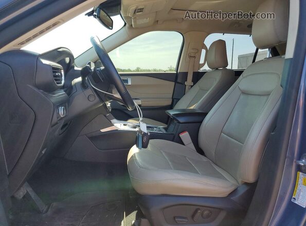 1FM5K8FW9MNA06362 2021 FORD EXPLORER Синий Вид салона спереди