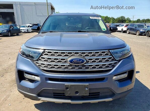 1FM5K8FW9MNA06362 2021 FORD EXPLORER Синий Вид спереди