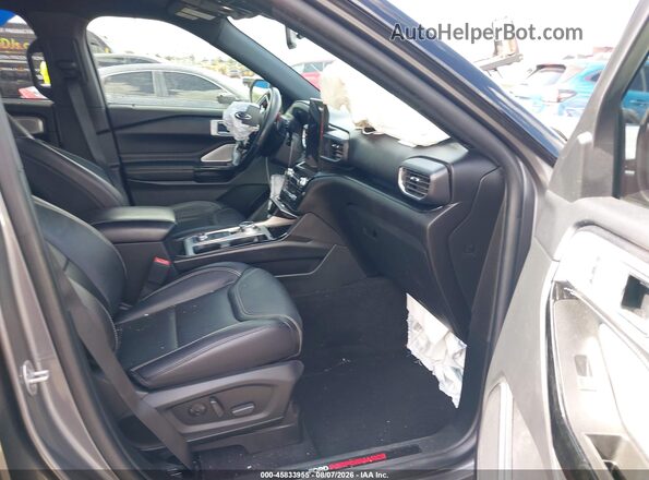 1FM5K8GC1MGC47325 2021 FORD EXPLORER Gray Widok wnętrza z przodu