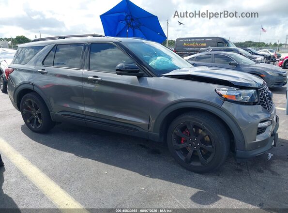 1FM5K8GC1MGC47325 2021 FORD EXPLORER Gray Widok wnętrza z tyłu