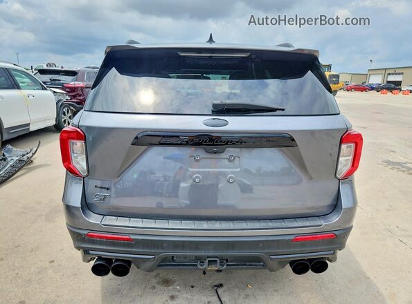 1FM5K8GC1NGA41598 2022 FORD EXPLORER Gray Rear view