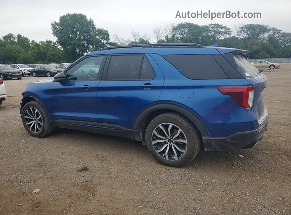 1FM5K8GC2LGB44512 2020 FORD EXPLORER Blue Rear left