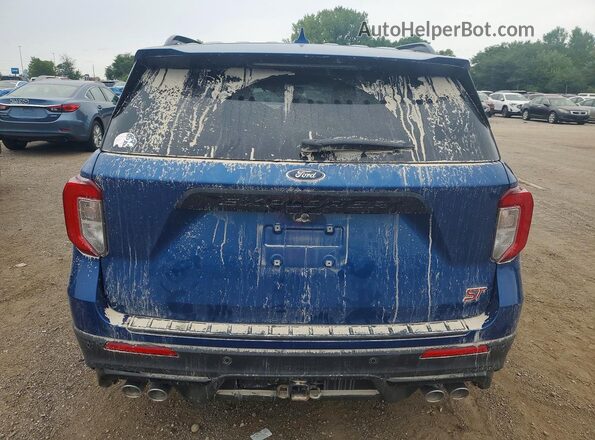 1FM5K8GC2LGB44512 2020 FORD EXPLORER Blue Rear view