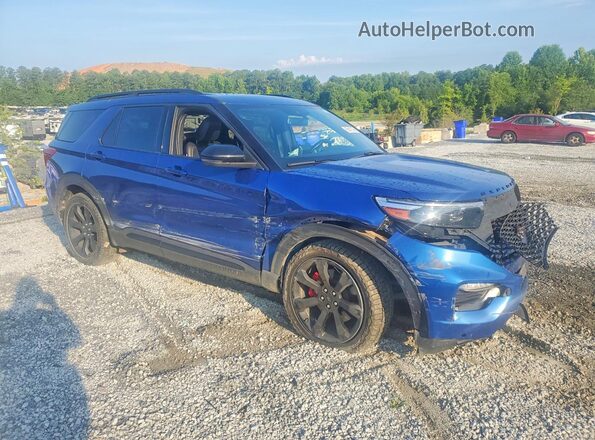 1FM5K8GC2MGA79081 2021 FORD EXPLORER Blue წინა მარჯვენა