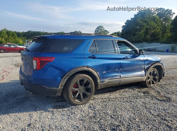 1FM5K8GC2MGA79081 2021 FORD EXPLORER Blue უკანა მარჯვენა