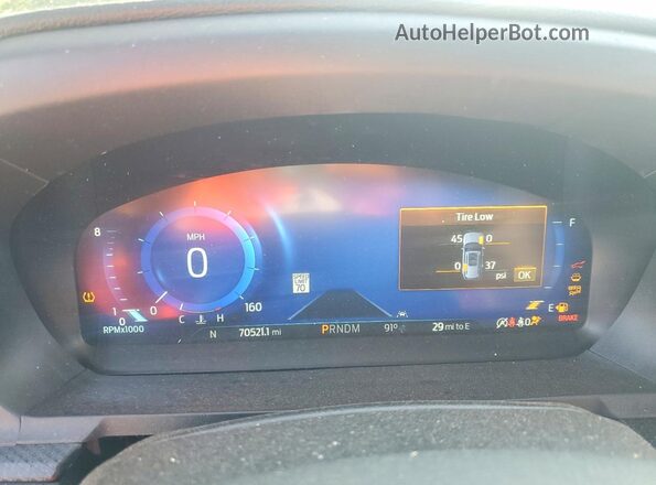 1FM5K8GC2MGA79081 2021 FORD EXPLORER Blue ხელსაწყოთა პანელის ხედი
