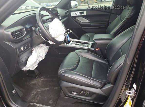 1FM5K8GC4LGA40796 2020 FORD EXPLORER Black წინა სალონის ხედი