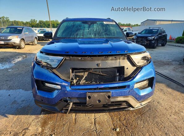 1FM5K8GC4LGA60594 2020 FORD EXPLORER Синий Вид спереди