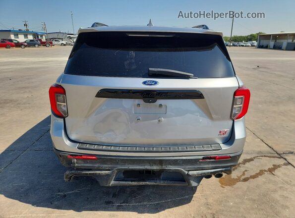1FM5K8GC4LGC45857 2020 FORD EXPLORER Серебряный Вид сзади