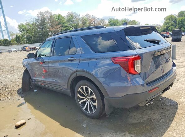 1FM5K8GC4MGA66252 2021 FORD EXPLORER Blue Trasero izquierdo
