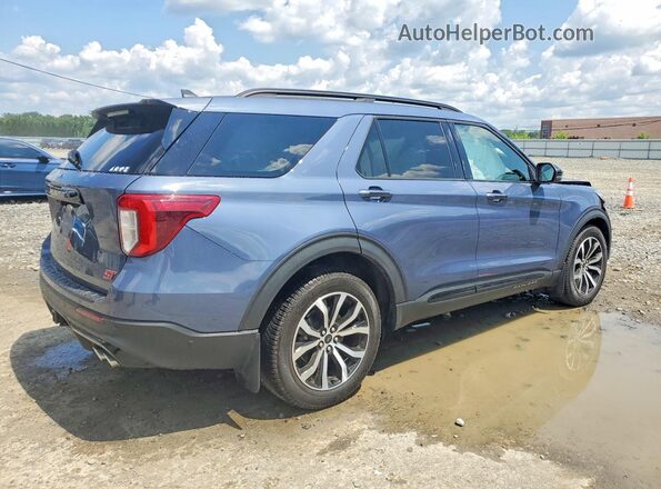1FM5K8GC4MGA66252 2021 FORD EXPLORER Blue Trasero derecho