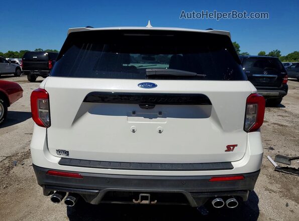 1FM5K8GC4MGA83357 2021 FORD EXPLORER Белый Вид сзади