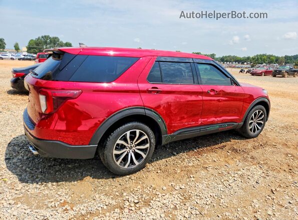 1FM5K8GC5MGA21210 2021 FORD EXPLORER Red Rear right