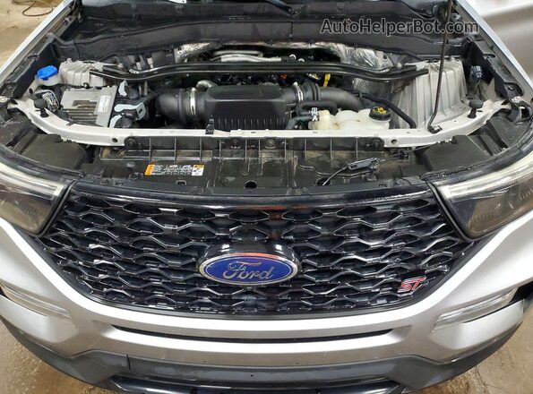 1FM5K8GC7LGA66308 2020 FORD EXPLORER Silver ძრავის განყოფილების ხედი