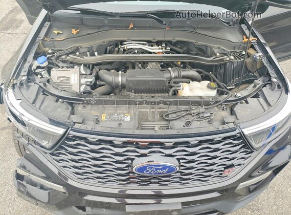 1FM5K8GC7NGA00702 2022 FORD EXPLORER Black Widok komory silnika
