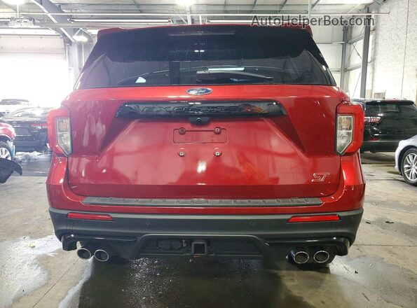 1FM5K8GC8LGB02510 2020 FORD EXPLORER Red Вид ззаду