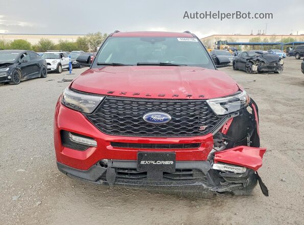 1FM5K8GC9MGA95715 2021 FORD EXPLORER Красный Вид спереди