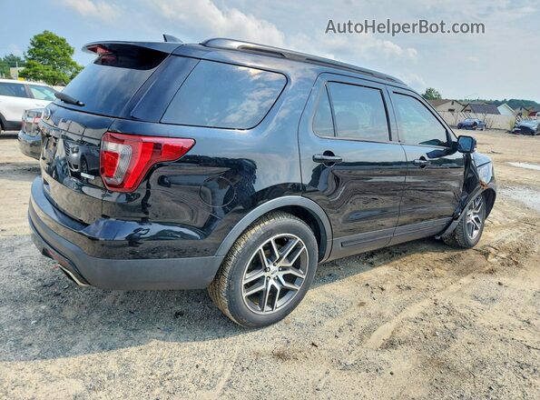 1FM5K8GT0HGC03497 2017 FORD EXPLORER Black Trasero derecho