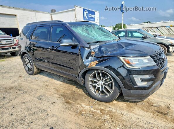 1FM5K8GT0HGC03497 2017 FORD EXPLORER Black Delantero derecho