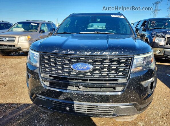 1FM5K8GT0JGC04977 2018 FORD EXPLORER Black წინა ხედი