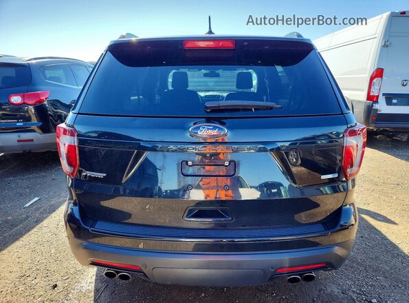 1FM5K8GT0JGC04977 2018 FORD EXPLORER Black უკანა ხედი