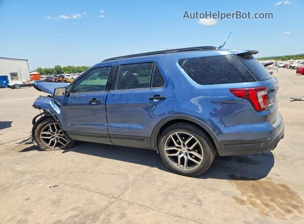 1FM5K8GT0JGC05482 2018 FORD EXPLORER Blue უკანა მარცხენა