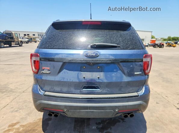 1FM5K8GT0JGC05482 2018 FORD EXPLORER Blue უკანა ხედი