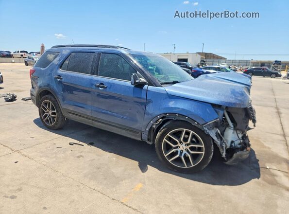 1FM5K8GT0JGC05482 2018 FORD EXPLORER Blue წინა მარჯვენა