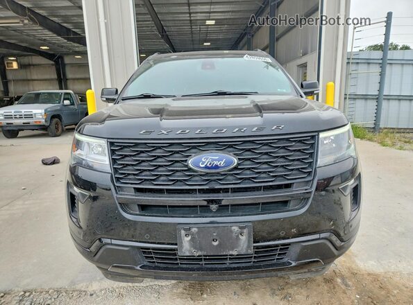 1FM5K8GT0JGC38191 2018 FORD EXPLORER Black Widok z przodu