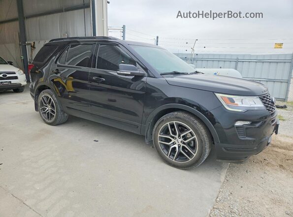 1FM5K8GT0JGC38191 2018 FORD EXPLORER Black Przód prawy