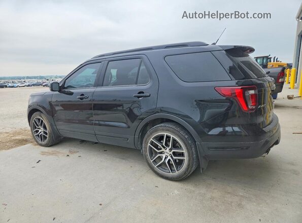 1FM5K8GT0JGC38191 2018 FORD EXPLORER Black Tył lewy