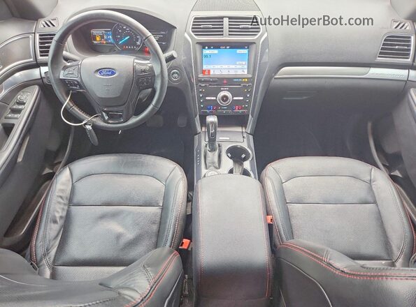 1FM5K8GT0JGC38191 2018 FORD EXPLORER Black Widok deski rozdzielczej