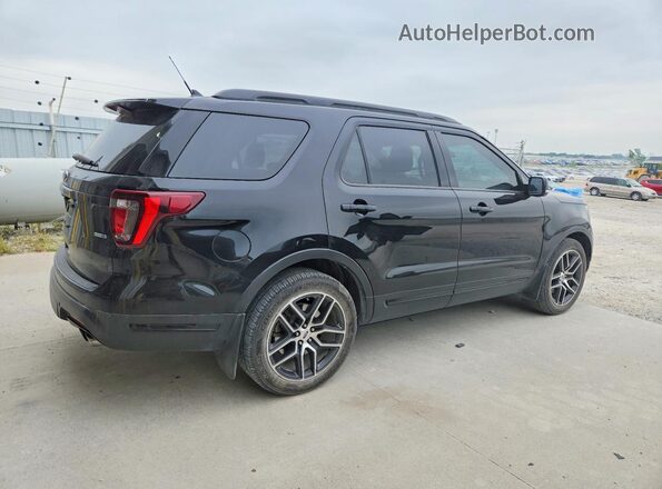 1FM5K8GT0JGC38191 2018 FORD EXPLORER Black Tył prawy