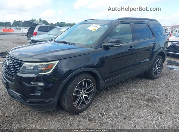 1FM5K8GT0KGA77844 2019 FORD EXPLORER Black Vista tres cuartos delantera izquierda