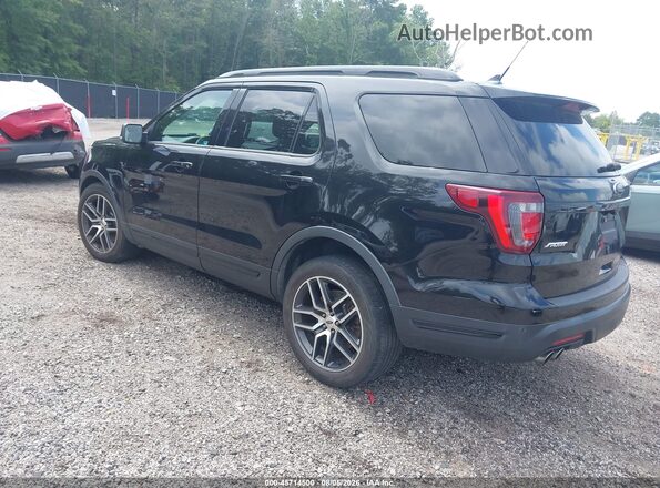 1FM5K8GT0KGA77844 2019 FORD EXPLORER Black Trasero izquierdo