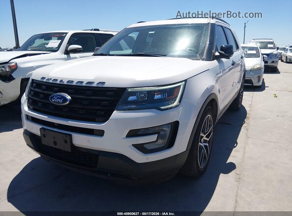 1FM5K8GT1HGA07746 2017 FORD EXPLORER White Vista tres cuartos delantera izquierda