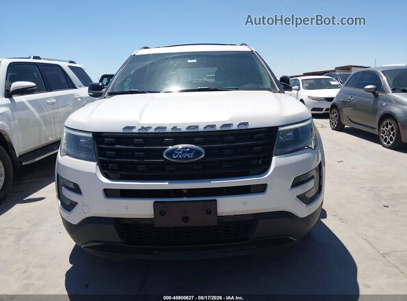 1FM5K8GT1HGA07746 2017 FORD EXPLORER White Vista del cuadro de instrumentos