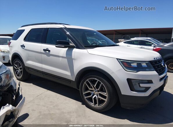 1FM5K8GT1HGA07746 2017 FORD EXPLORER White Vista interior trasera