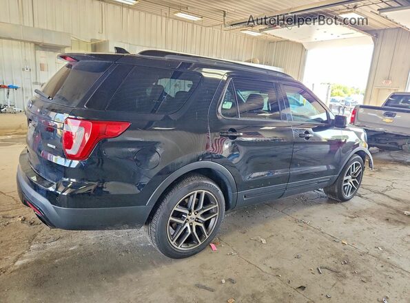 1FM5K8GT1HGC48836 2017 FORD EXPLORER Черный Задняя правая четверть