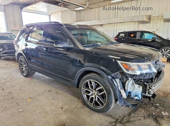 1FM5K8GT1HGC48836 2017 FORD EXPLORER Черный Передняя правая четверть